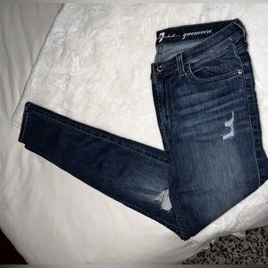 7 for all Mann kind jeans, size: 28, 29in inseam, worn once